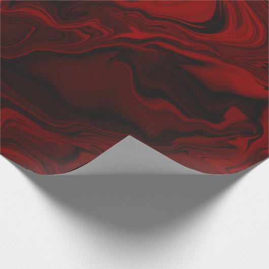 Klassischer Rot- und Schwarzer Marmor Geschenkpapier (Ecke)