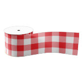 Klassischer Rot-Weiß-Gingham-Karo Ripsband (Spule)