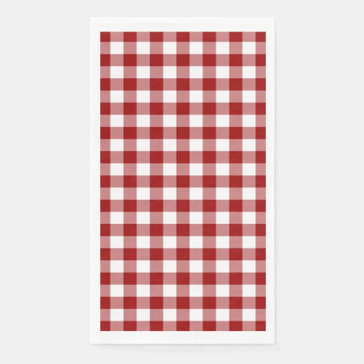 Klassischer Rot-Weiß-Gingham-Karo Serviette (Vorderseite)