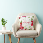 Klassischer rote Rose mit weißem Hintergrund Kissen (Stuhl )