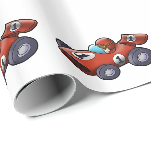 Klassischer roter Cartoon für Kinder Geschenkpapier (Rolleneckpunkt)