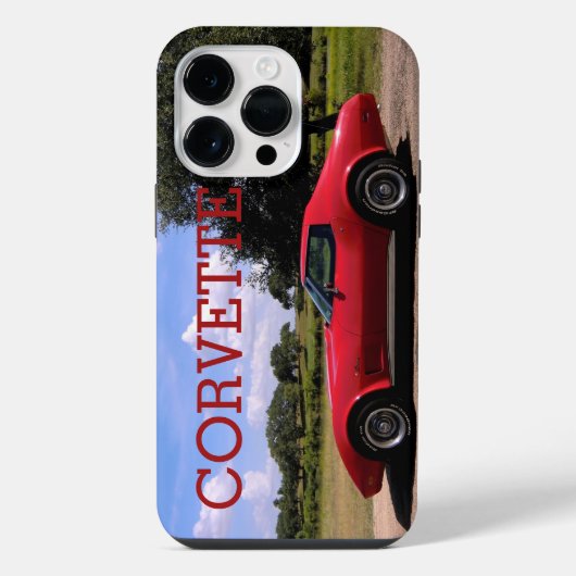 Klassischer roter Corvette Stingray 1975 iPhone Hülle (Rückseite)
