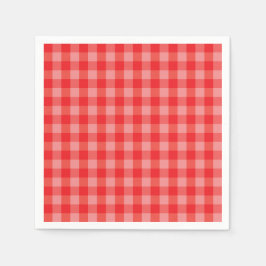 Klassischer roter Gingham-Karo-Papiernapkin Serviette