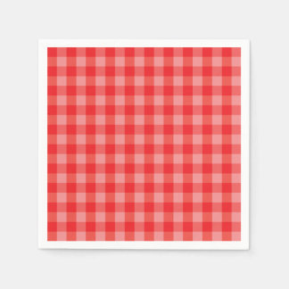 Klassischer roter Gingham-Karo-Papiernapkin Serviette
