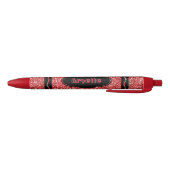 Klassischer Roter Glitzer Crayon Individuelle Name Kugelschreiber (Unterseite)