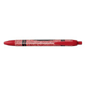 Klassischer Roter Glitzer Crayon Individuelle Name Kugelschreiber (Rückseite)