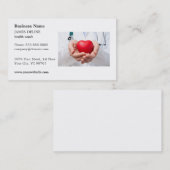 Klassischer roter Herz-Gesundheits-Trainer Visitenkarte (Vorne/Hinten)