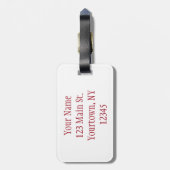 Klassischer roter Impala-Konvertible Gepäckmarke Gepäckanhänger (Rückseite vertikal)