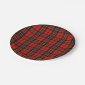 Klassischer roter karierter PapierTeller (Schrägansicht)