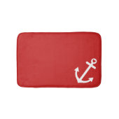 Klassischer roter Liebe-Anker nautisch Badematte (Vorderseite)