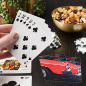 Klassischer Roter Motor Spielkarten (In Situ)