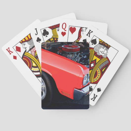 Klassischer Roter Motor Spielkarten (Rückseite)