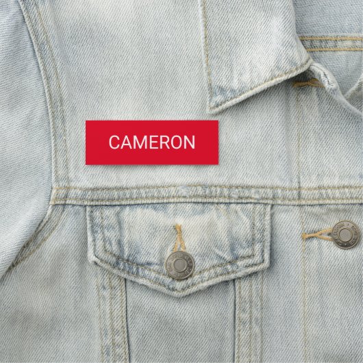 Klassischer Roter Name Markierung Magnetisch oder  Namensschild (Beispiel)