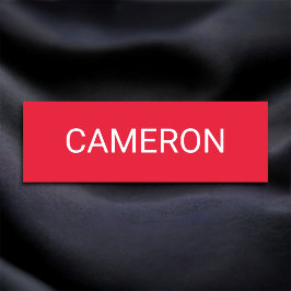 Klassischer Roter Name Markierung Magnetisch oder  Namensschild