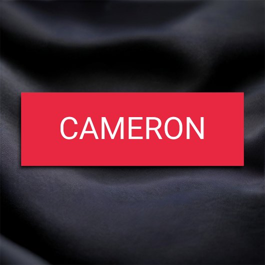 Klassischer Roter Name Markierung Magnetisch oder  Namensschild