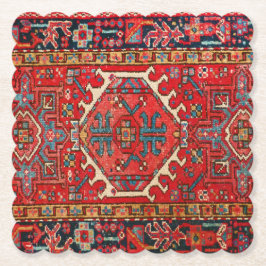 Klassischer Roter Perser Orientalischer Rug Untersetzer