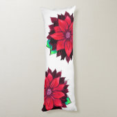 KLASSISCHER ROTER POINSETTIA Entwurf Seitenschläferkissen (Rückseite (Vertikal))
