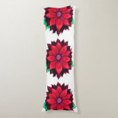 KLASSISCHER ROTER POINSETTIA Entwurf Seitenschläferkissen (Vorderseite Vertikal)