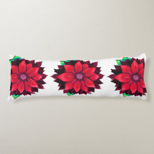 KLASSISCHER ROTER POINSETTIA Entwurf Seitenschläferkissen