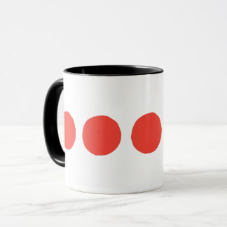 Klassischer roter Punkte-Kaffeebecher Tasse