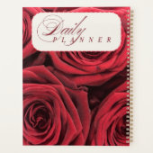 Klassischer roter Rosen Luxus-Tagesplaner Planer (Rückseite)