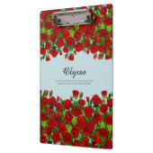 Klassischer roter Rosengarten Romantischer benutze Klemmbrett (Links)
