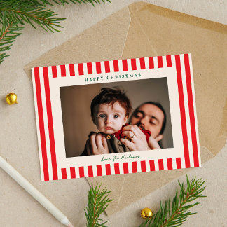Klassischer roter Streifen Ein Foto Weihnachten Ur