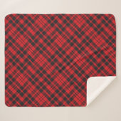 Klassischer Roter Tartan Kariert Sherpa Blanket Sherpadecke (Vorderseite (Horizontal))