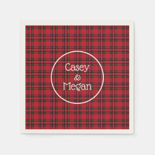Klassischer roter Tartan-Karopapier-Servietten Serviette
