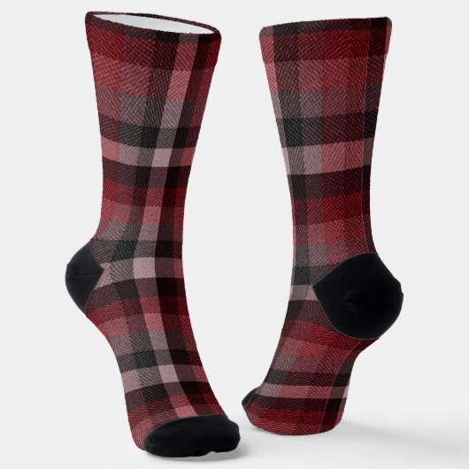 Klassischer roter Tartan-Karostoff. Socken (Gewinkelt)