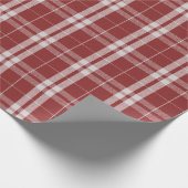 Klassischer Roter und Weißer Tartan Geschenkpapier (Ecke)