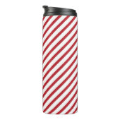 Klassischer roter weiß gestreifter Thermobecher fü Thermosbecher (Nach rechts gedreht)
