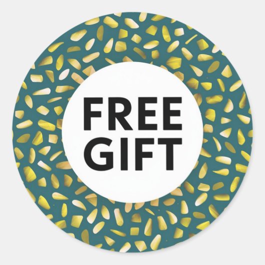 Klassischer Round Sticker Schönes kostenloses Gesc (Vorderseite)