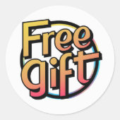 Klassischer Round Sticker Schönes kostenloses Gesc (Vorderseite)