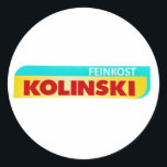Klassischer Round Stickers feinkost kolinski merch<br><div class="desc">feinkost kolinski merch</div>