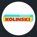 Klassischer Round Stickers feinkost kolinski merch<br><div class="desc">feinkost kolinski merch</div>
