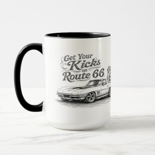 Klassischer Route 66 Kaffeebecher Tasse (Links)