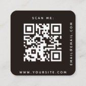 Klassischer RSVP QR-Code für Schwarz und Weiß Begleitkarte (Rückseite)