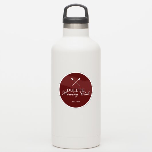 Klassischer Ruderverein Aufkleber (Wassserflasche)