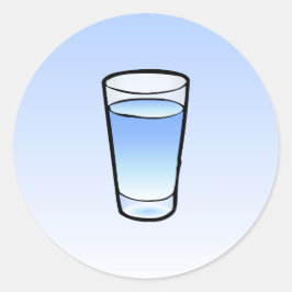 Klassischer Rundaufkleber aus Wasserglas Runder Aufkleber