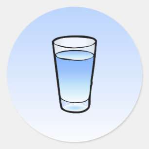 Klassischer Rundaufkleber aus Wasserglas Runder Aufkleber