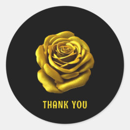 Klassischer Rundaufkleber der goldenen Rose Runder Aufkleber