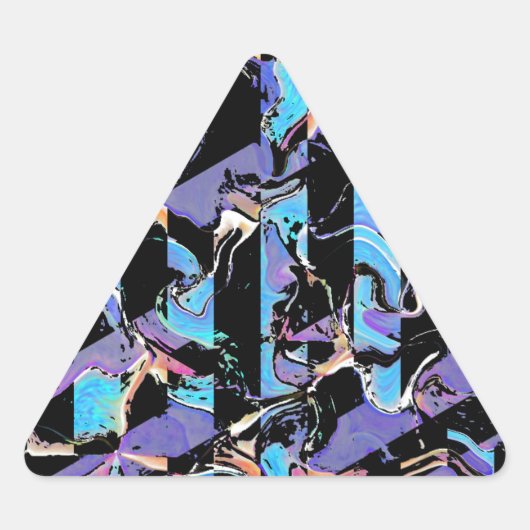 Klassischer Rundaufkleber Dreieckiger Aufkleber (Vorderseite)