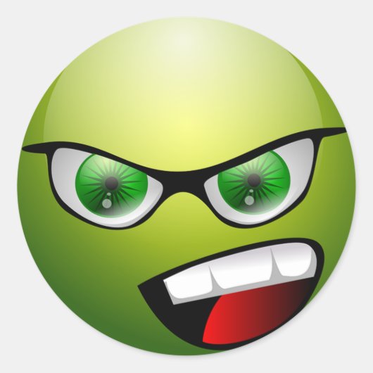 Klassischer Rundaufkleber/Emoticons Runder Aufkleber (Vorderseite)