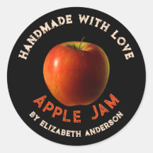 Klassischer Rundaufkleber für Apfelprodukte