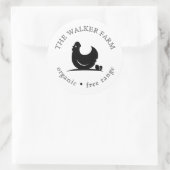 Klassischer Rundaufkleber für frische Eier Runder Aufkleber (Tasche)