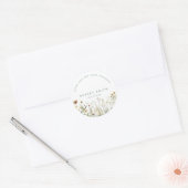 Klassischer Rundaufkleber für getrocknete Blume Runder Aufkleber (Umschlag)