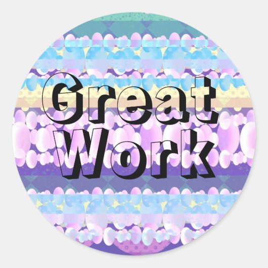 Klassischer Rundaufkleber für Großarbeitstudenten Runder Aufkleber (Vorderseite)