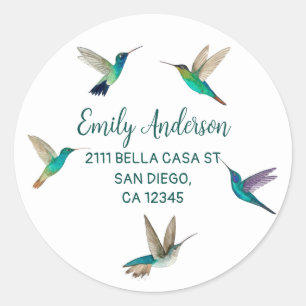 Klassischer Rundaufkleber für Hummingvögel Runder Aufkleber