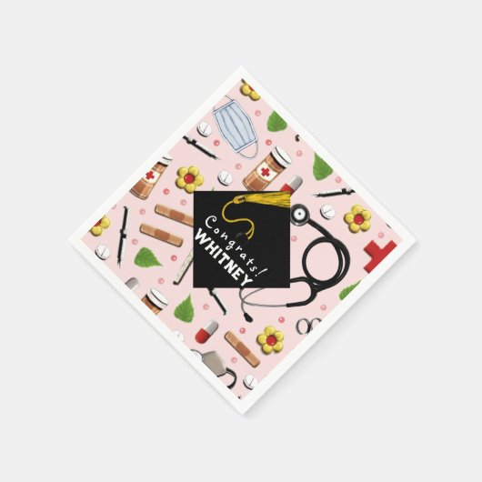 Klassischer Rundaufkleber für Krankenpflege Serviette (Ecke)